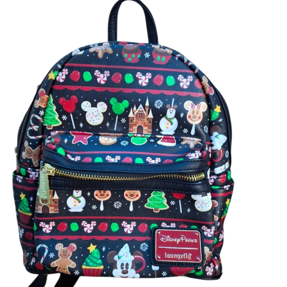 Disney Parks Loungefly Bag Holiday Christmas Snacks Food Backpack 2019 Retired